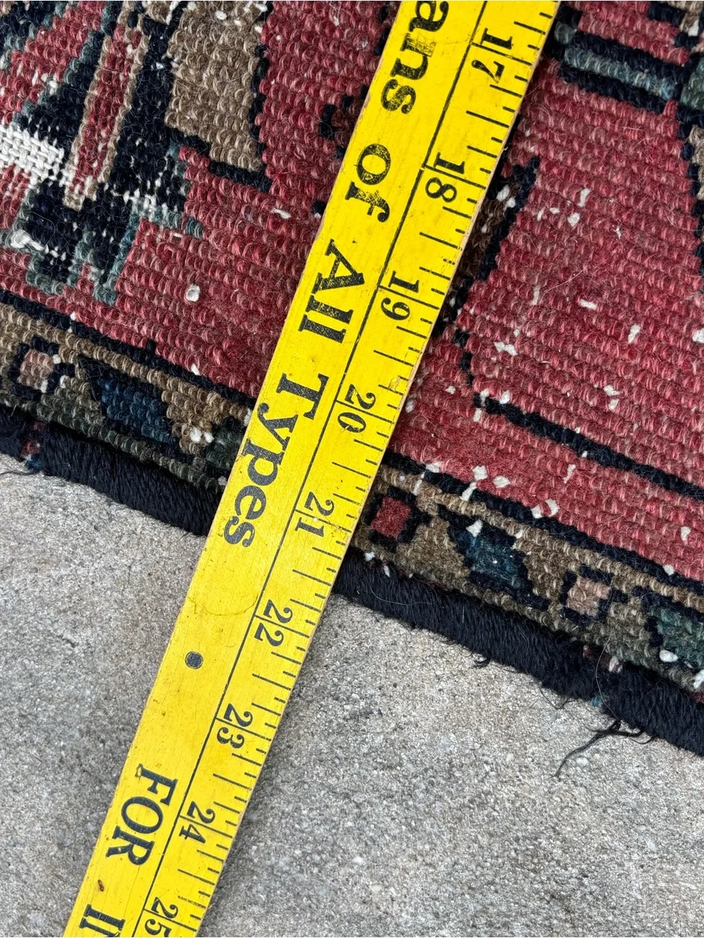 Vintage Turkish rug floor mat